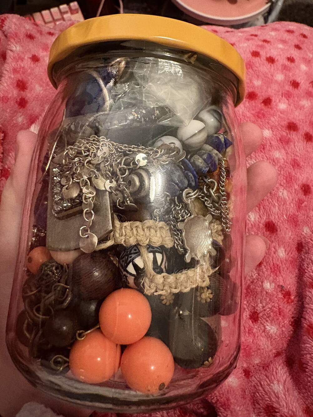 Premium Mystery Jewelry Jar with 50+ Mixed wearable whimsical and Boho Jewelry2